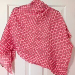 Boden Pink Lightweight Long Print Scarf